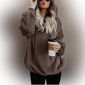 Furry Oversized Half Zip